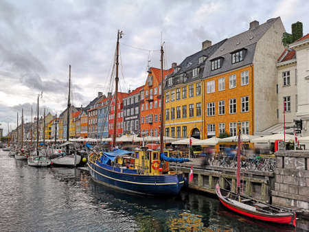 Nyhavn district in Copenhagen, Denmark, travel reportageの写真素材