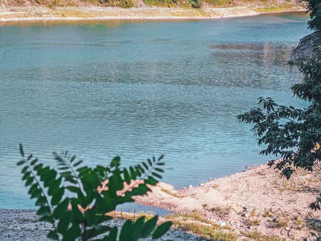 Osiglia Lake in Liguria in Italyの写真素材