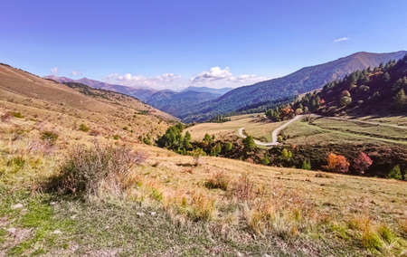 large Landscape of the Ligurian Alps of Monte Saccarelloの写真素材