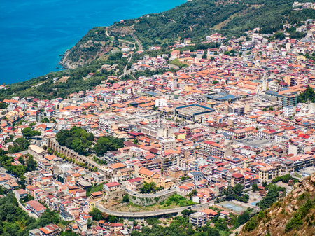 landscape of the Calabrian coast in Italyの写真素材