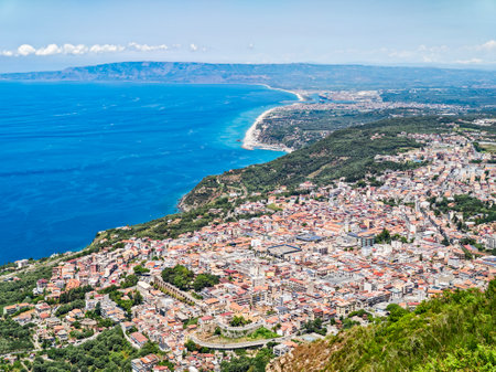 landscape of the Calabrian coast in Italyの写真素材
