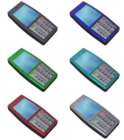 isolated mobile cellular phoneの写真素材