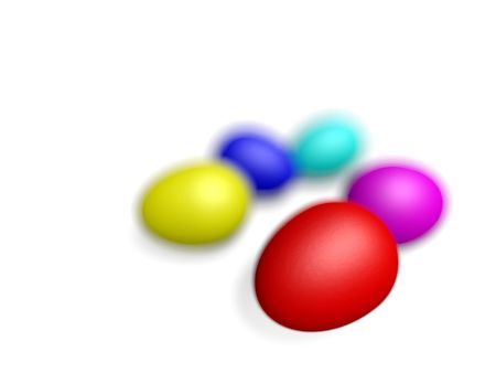 colored easter eggsの写真素材