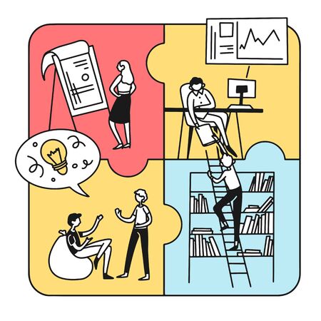 Corporate work setのイラスト素材