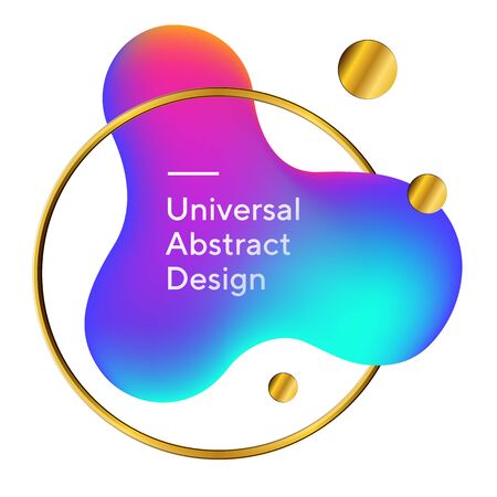 Abstract trendy fluid flow shapesのイラスト素材