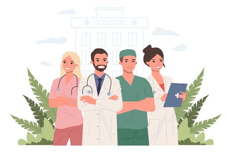 Hospital doctor staffのイラスト素材