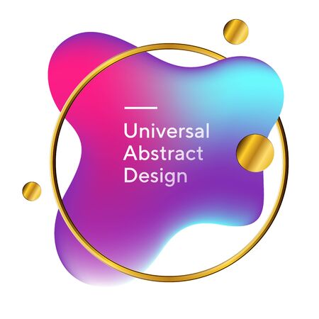 Abstract multicolored fluid flow shapesのイラスト素材