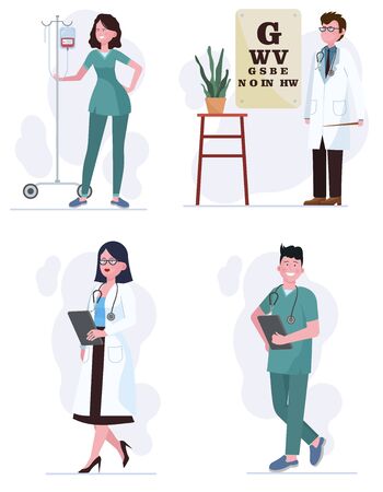 Hospital staff setのイラスト素材