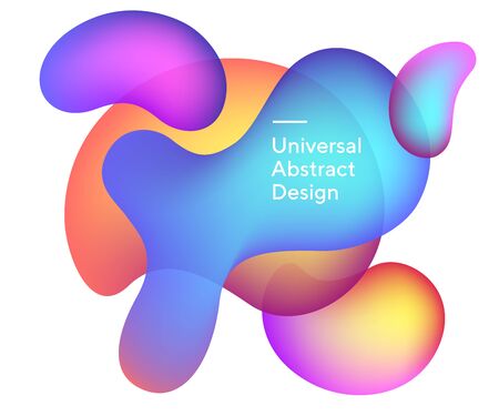 Abstract gradient flowy circlesのイラスト素材