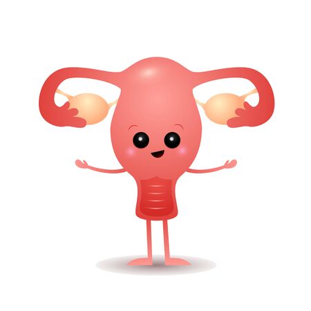 Cartoon womb vector illustrationのイラスト素材