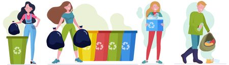 Waste sorting setのイラスト素材