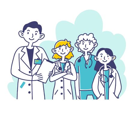 Hospital doctor staffのイラスト素材
