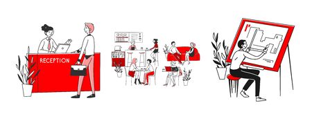 Different occupations setのイラスト素材