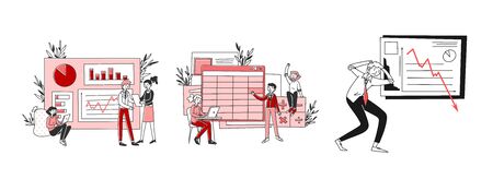 Data analysis setのイラスト素材