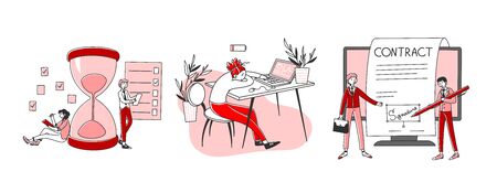 Business and management setのイラスト素材