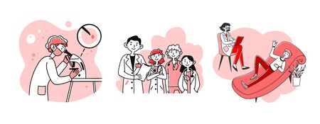 Medical occupation setのイラスト素材