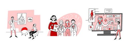 Medical consultation setのイラスト素材
