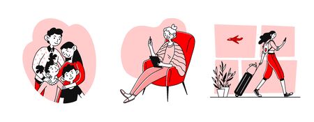 Types of leisure setのイラスト素材