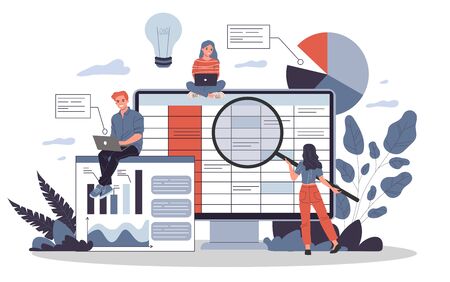 Accounting report vector illustrationのイラスト素材