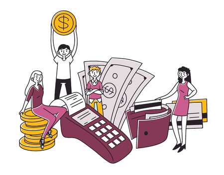 People investing in project with high potentialのイラスト素材