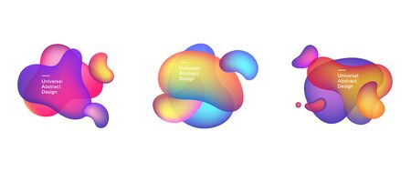 Colored universal collection of abstract elementsのイラスト素材
