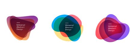 Rounded creative set of abstract elementsのイラスト素材