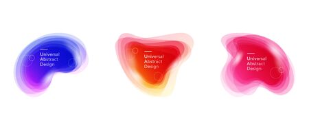 Transparent modern set of abstract elementsのイラスト素材