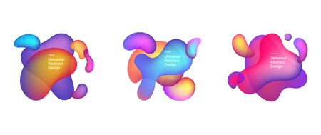 Gradient liquid composition of abstract elementsのイラスト素材