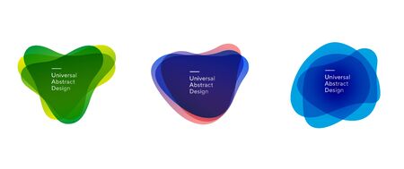 Modern colorful set of abstract elementsのイラスト素材