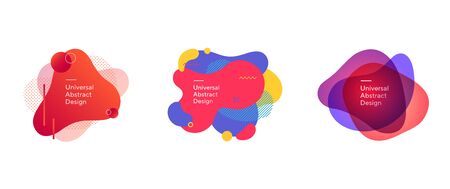 Set of abstract dynamical overlaid elementsのイラスト素材
