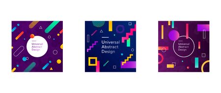 Abstract geometric figures pattern compositionのイラスト素材