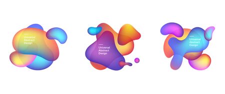 Abstract transparent elements setのイラスト素材