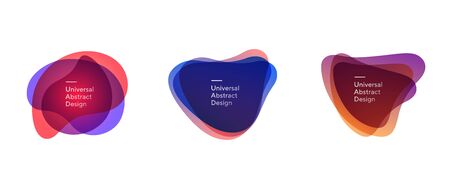Abstract transparent overlaid shapes collectionのイラスト素材