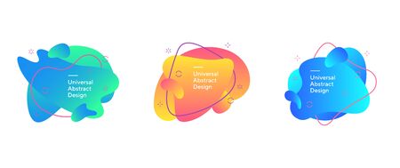 Abstract overlaid fluid shapes compositionのイラスト素材
