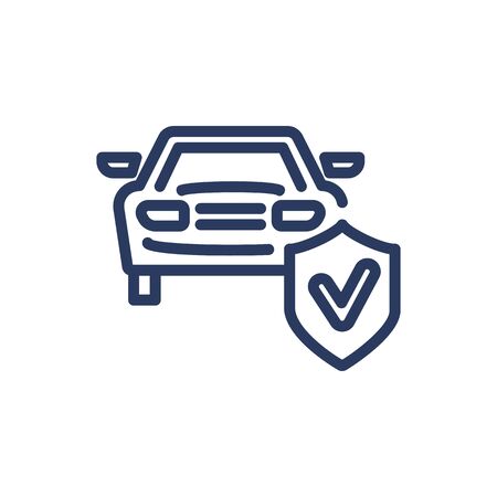 Automobile insurance thin line iconのイラスト素材
