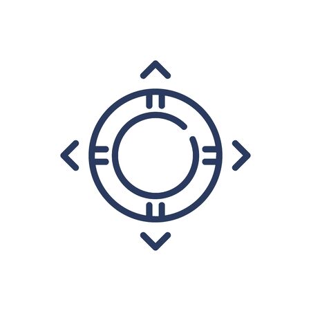 Flotation ring thin line iconのイラスト素材