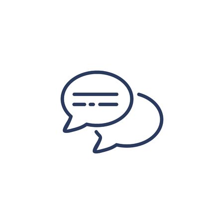 Round bubble speech icon isolated on white backgroundのイラスト素材