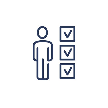 Candidate analysis thin iconのイラスト素材