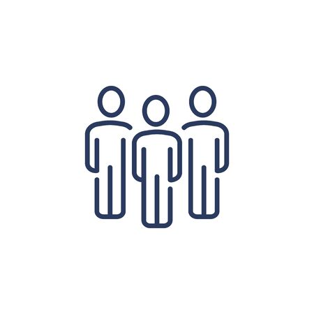 Group of people outline icon isolated on white backgroundのイラスト素材