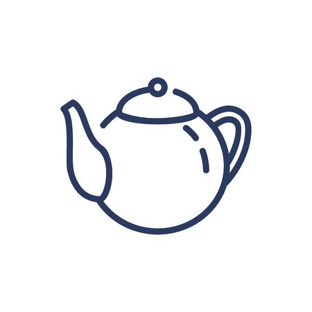 Teapot thin line iconのイラスト素材