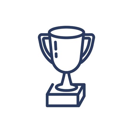 Leaders cup thin line icon. Competition, victory, championship, reward isolated outline sign. Triumph or achievement concept. Vector illustration symbol element for web design and appsのイラスト素材