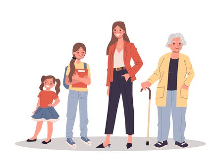 Women of different ages setの写真素材