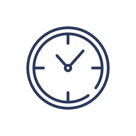 Clock thin line iconのイラスト素材