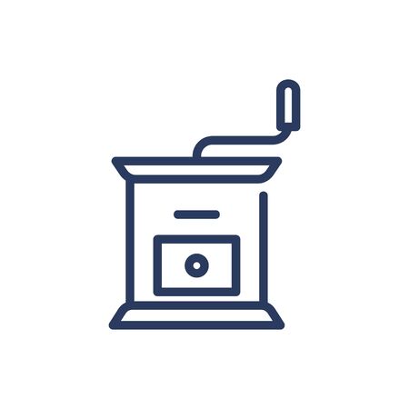 Manual coffee grinder thin line iconのイラスト素材