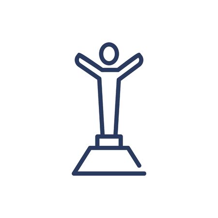 Personal award thin line iconのイラスト素材