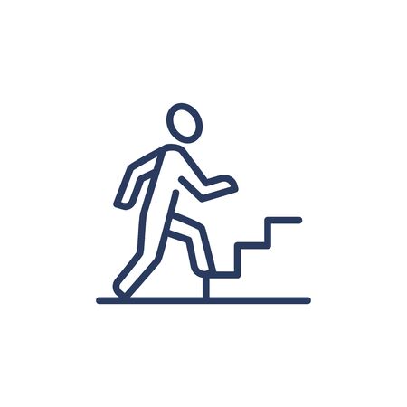 Career growth thin iconのイラスト素材
