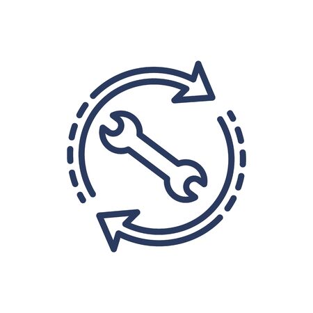 Round-the-clock service thin line iconのイラスト素材