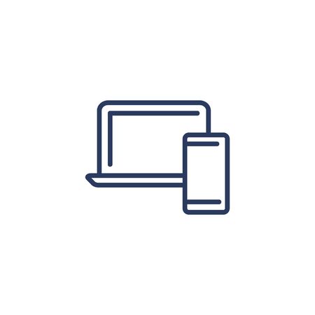 Responsive web design vector icon isolated on white backgroundのイラスト素材