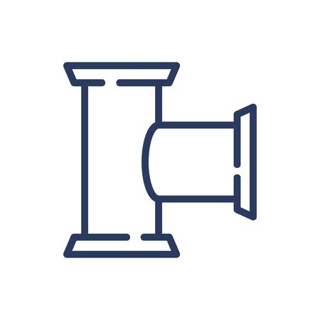 Oil pipeline thin line icon. Pipe, gasoline, petroleum isolated outline sign. Oil and gas industry concept. Vector illustration symbol element for web design and appsのイラスト素材