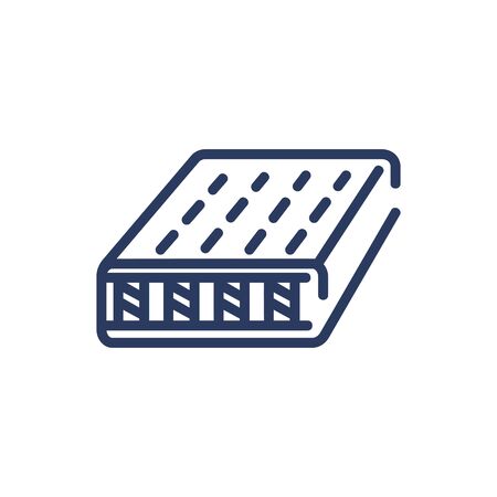 Orthopedic mattress thin line icon. Pad, sleep, bed isolated sign. Comfort and sleeping concept. Vector illustration symbol element for web design and appsのイラスト素材